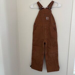 Carhartt Kids Insulated Overalls in Chestnut Brown Snow Gear Kids Size 6